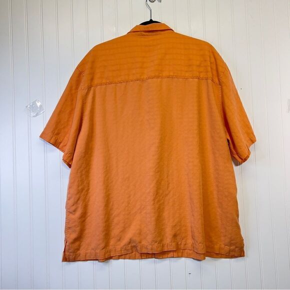 XXL 100% FINE WASHABLE SILK 🍑 color button up shirt - Picture 9 of 15